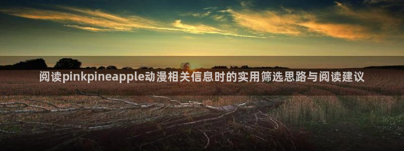 韩漫漫画阅读:阅读pinkpineapple动漫相关信息时的实用筛选思路与阅读建议配图